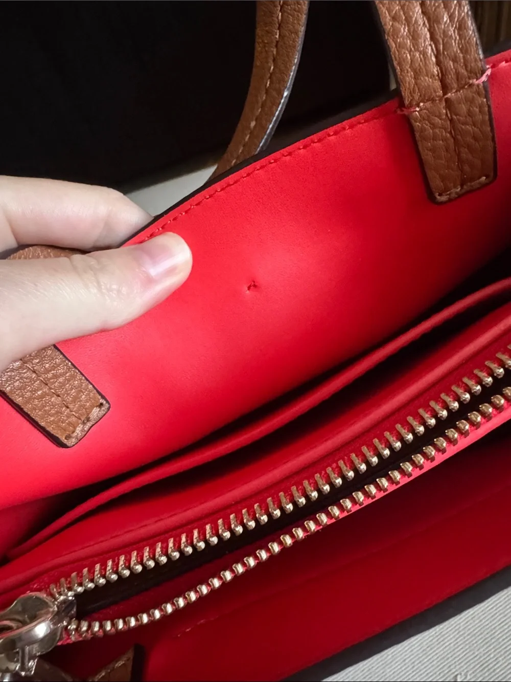 kate spade New York Tan Leather Tassel Bag